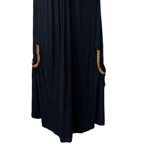 Soul Revival Leather Trim Pocket Tank Dress - Picture 3 of 12